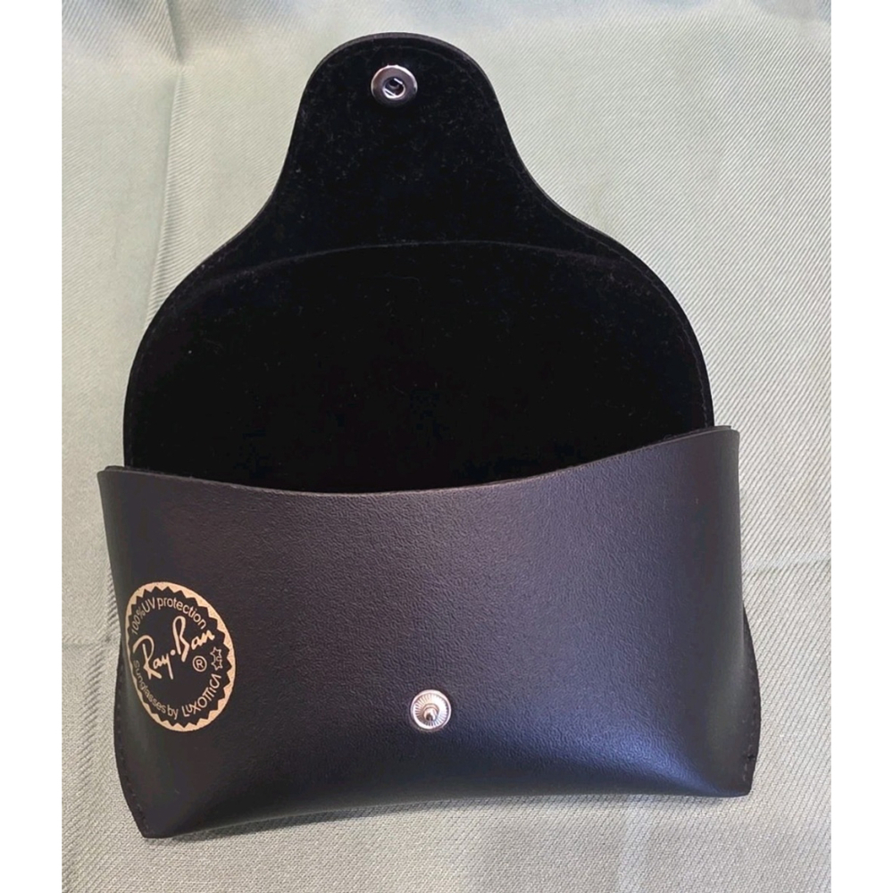 Authentic Ray-Ban Sunglasses Faux Leather Case - Black - - Picture 4 of 4